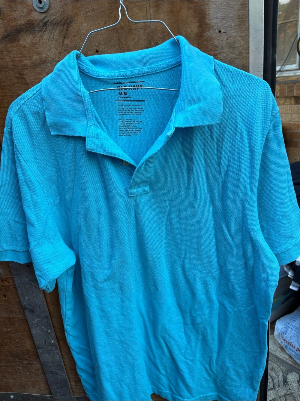 Old Navy Men's Polo - Bright Turquoise